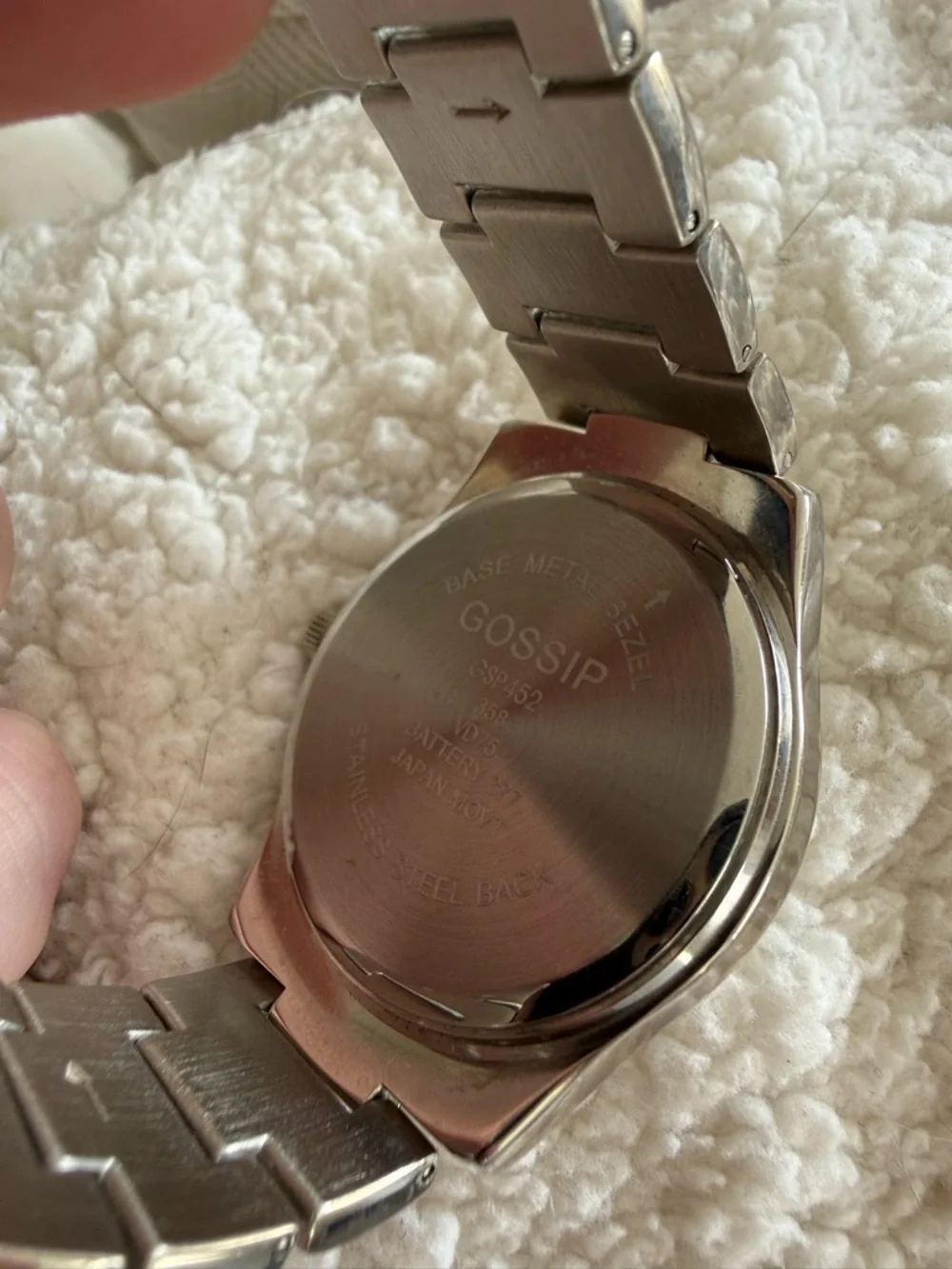 Vintage Gossip Classic Silver women’s Stainless Steel silver white pearlescent